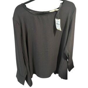 🩵 NWT Nordstrom Ruffle Back Top $82 Retail Size 1X